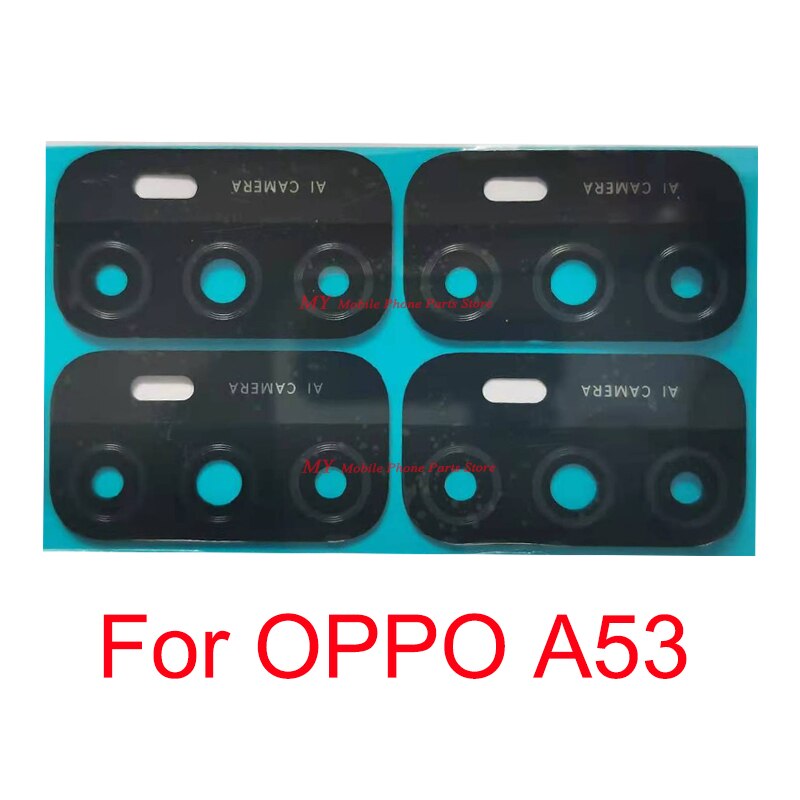 10 PCS copriobiettivo posteriore in vetro per fotocamera posteriore per OPPO A53 vetro obiettivo fotocamera posteriore principale con parti di ricambio adesivo colla