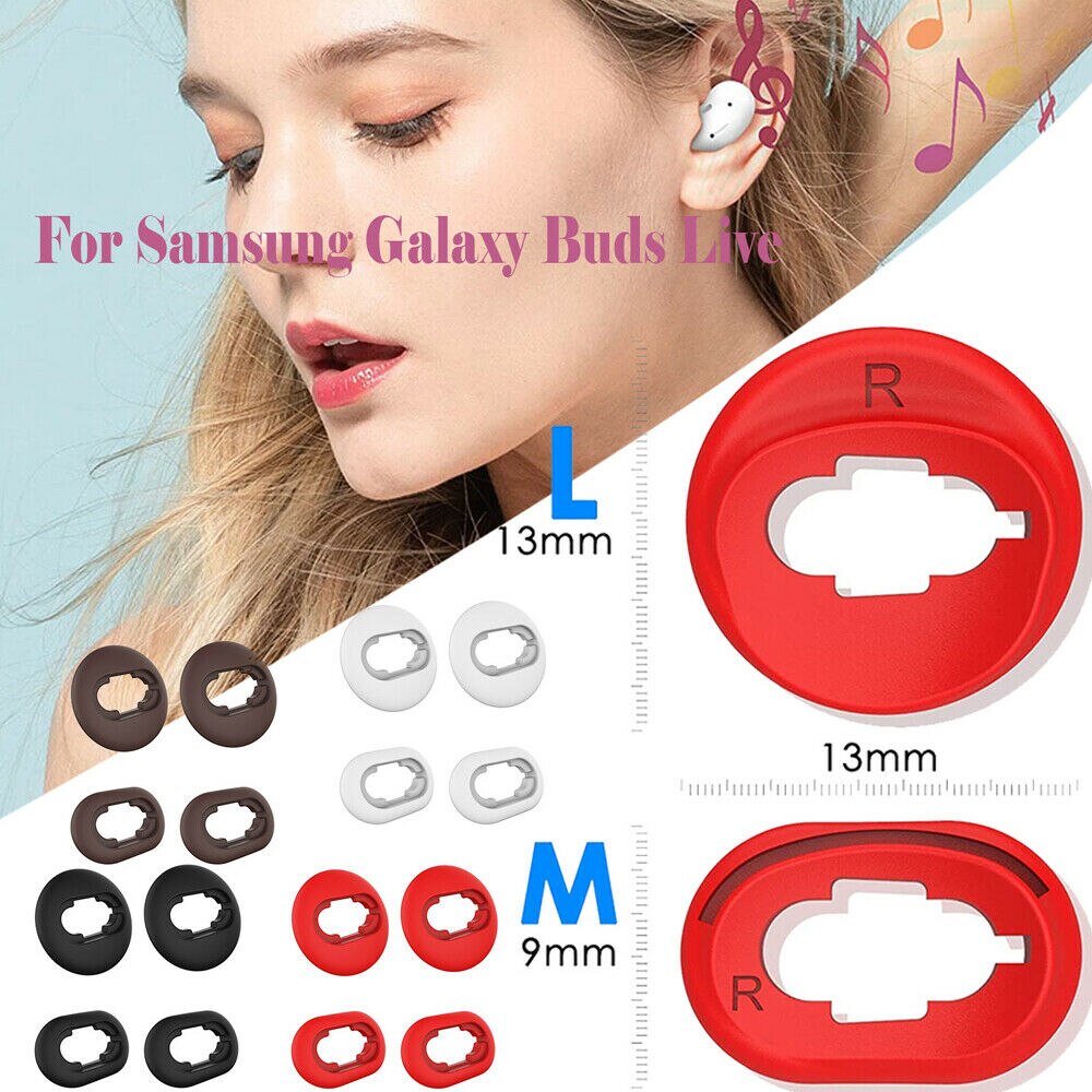 Silicone Ear Tips for Samsung Galaxy Buds live Eartips True Wireless Earbuds Tips Earplugs Earphone Silicone Case Ear Cap