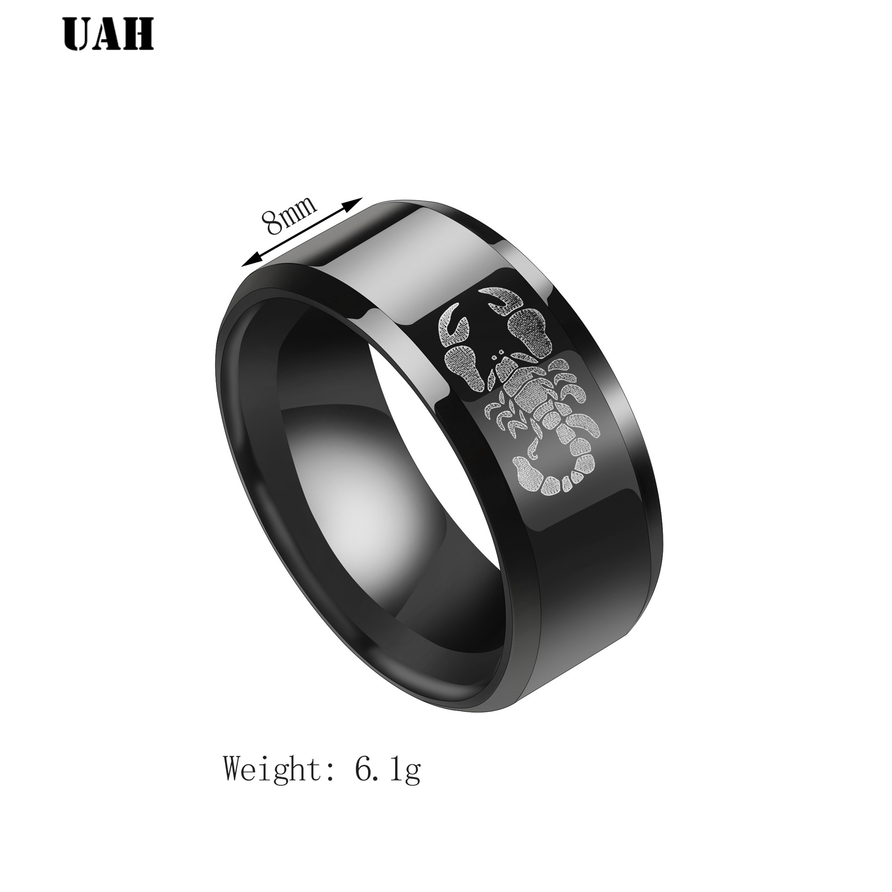 UAH-Bague Punk Scorpion en Acier Inoxydable pour Homme, Bijoux Rétro, Titane