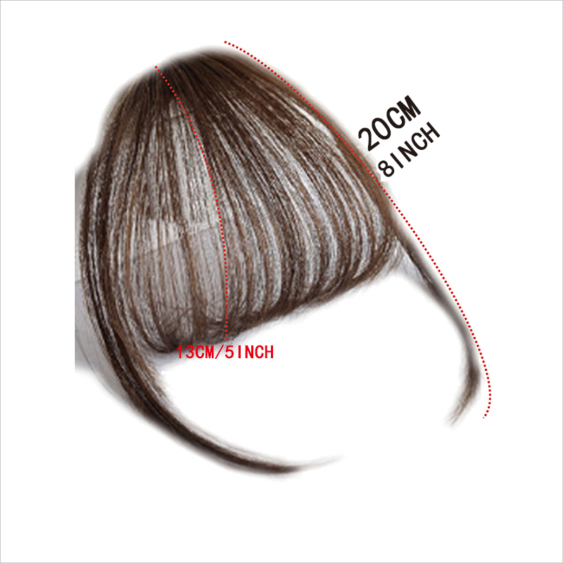 Peluca con flequillo de aire de estilo francés sintético, herramienta de peinado, extensión de cabello con Clip, peluca con borla falsa, flequillo con Clip para el cabello para mujer
