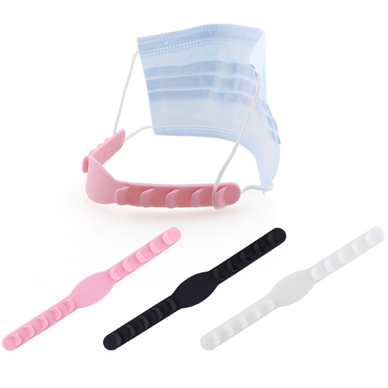 Maskers banden verlengde gesp oorbeschermer voor filtratie katoen anti-pijn aanpassing houder knop zwart