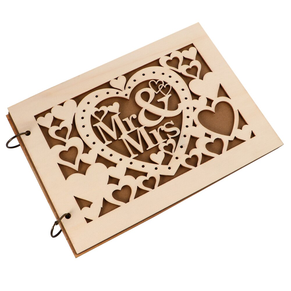 1PC Wedding Guestbook Hollow-out Guest Sign-in Book Craft Notebook for Proposal Wedding: Picture 3