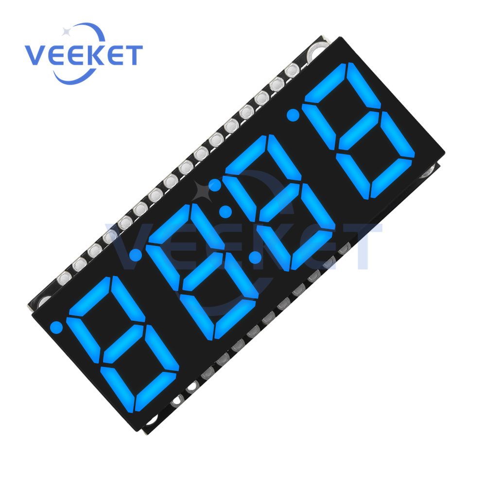 Display with Clock Module 0.56-inch 4-Digit 7-Segment HT16K33 Driver Green Red White Yellow Blue LED Indicator Display