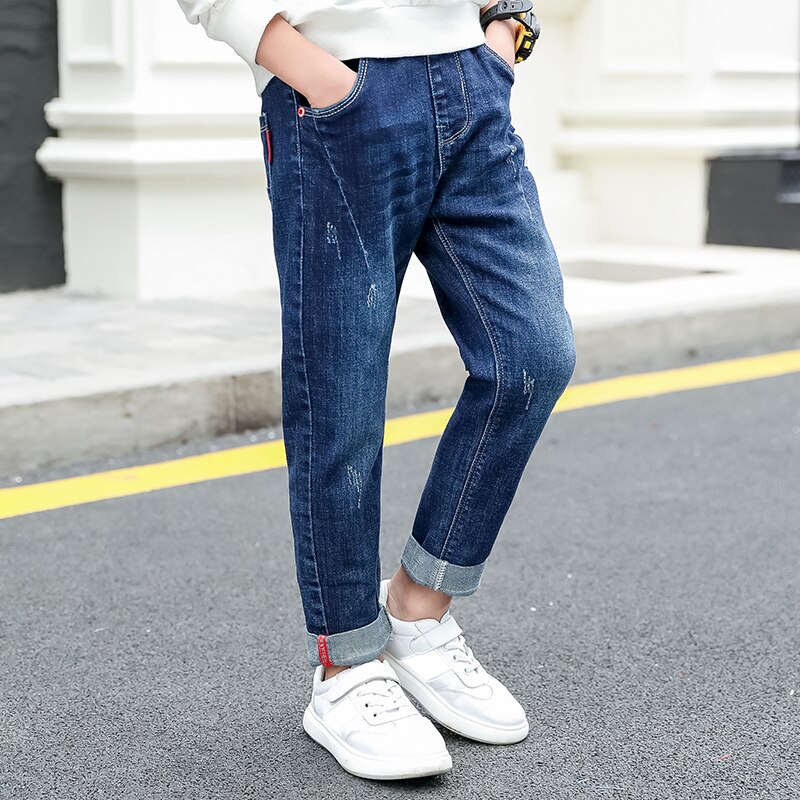 DIIMUU Spring Autumn Kids Boys Clothes Jeans Bottoms Children Boy Denim Long Pants Clothing Slim fit Trousers