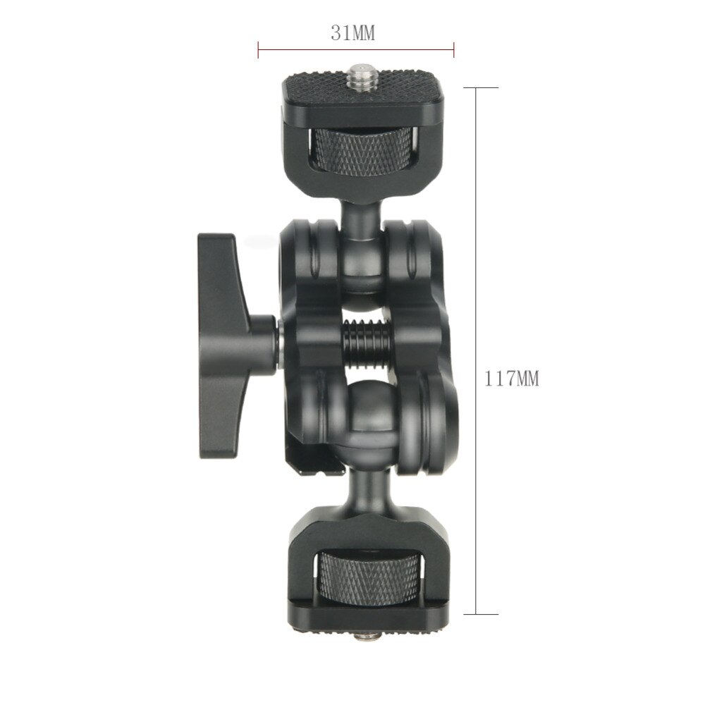 Niceyrig 360 grad Rotation Universal Magie Arm Stabilisierung mit 1/4 "3/8" Schraube gewinde Doppel Kugelkopf Adapter