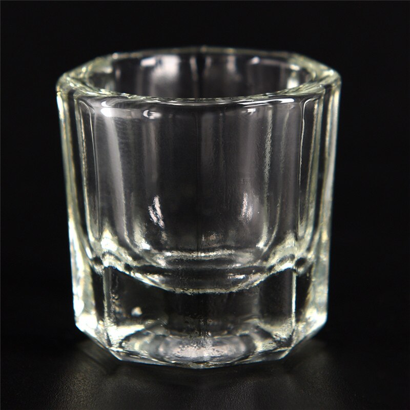 1Pcs Transparent Acrylic Liquid Glass Acrylic Powder Dappen Dish Crystal Glass Cup For Acrylic Nail Art Clear White Color
