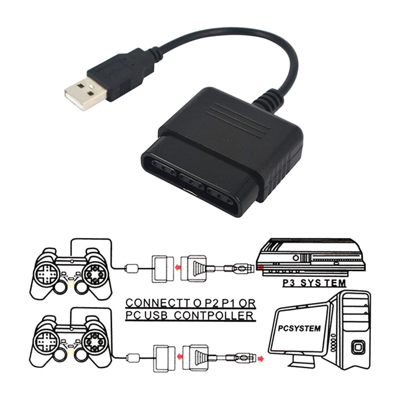 Universalpc Usb PS2 Om PS3 Game Controller Adapter Converter Voor Playstation 2 3 Adapter Kabel Usb PS3 Gamepad Converter