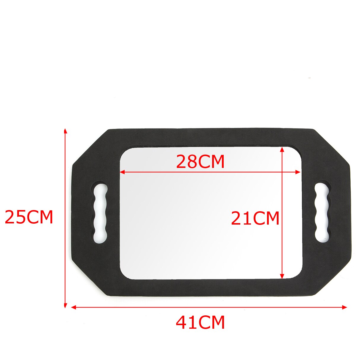 Shockproof Sponge Mirror Hair Salon Vision Rearview Mirrors Black Square Makeup Hair Tools Hairdressing Back Mirror