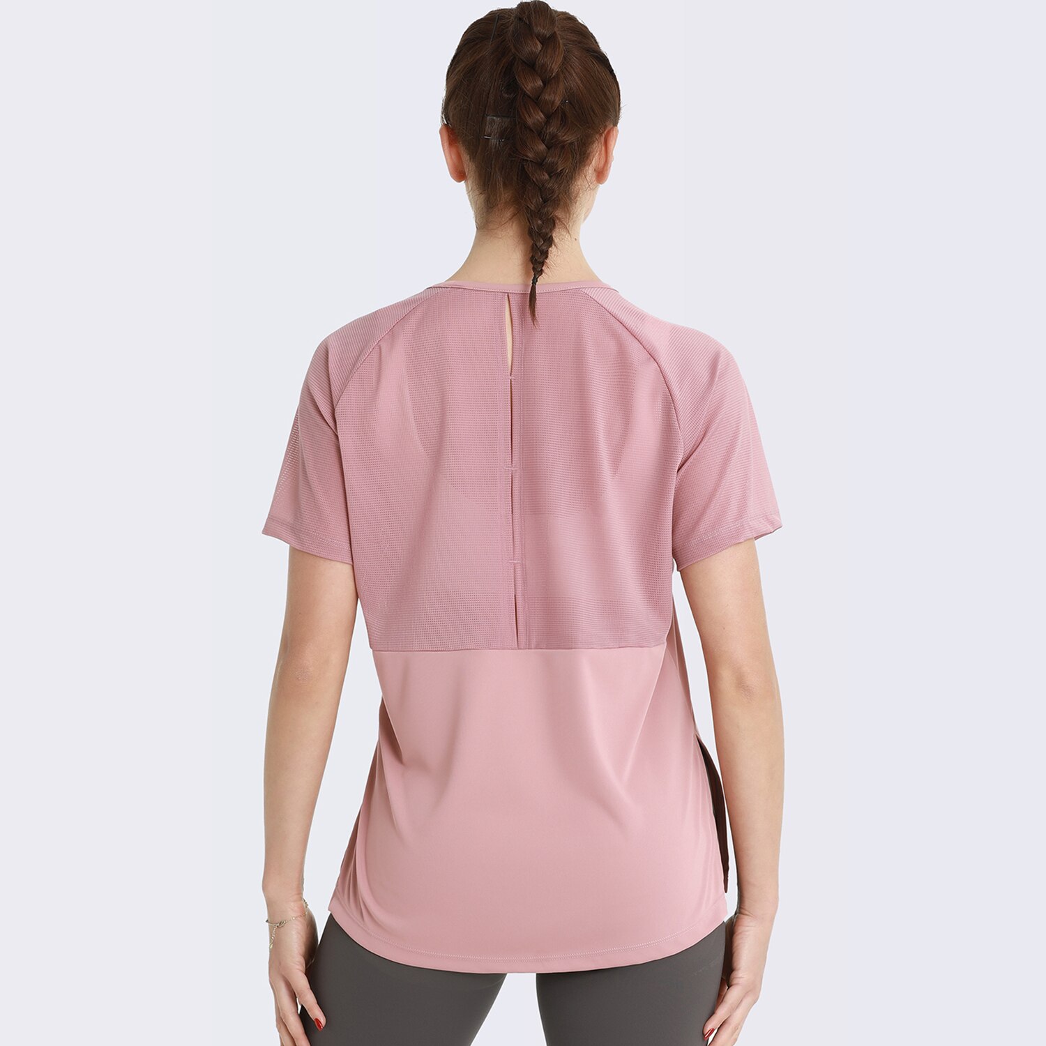 Vrouwen Sexy Losse Yoga Shirts Korte Mouw Mesh Tops Sport T-shirts Snel Droog Ademend Gym Shirts Vrouwelijke Fitness Sportkleding