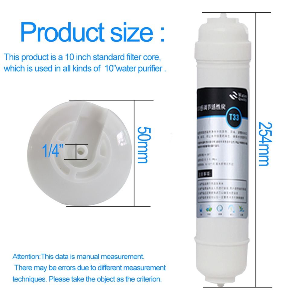1 stk 1/4 &quot; lynkobling integreret  t33 mineralvand filter natur maifan sten post vand filter patron