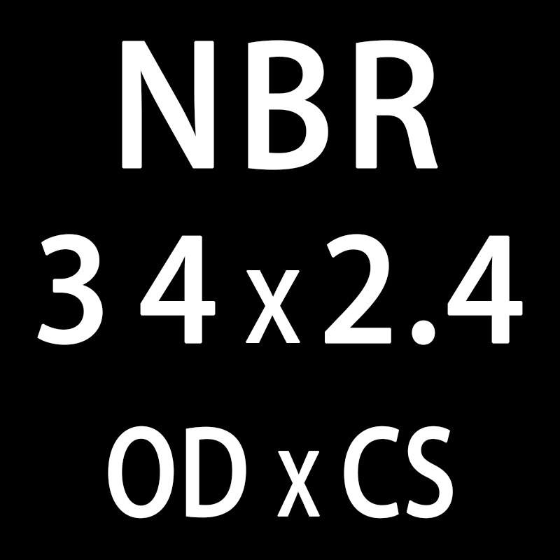 20 teile/los Gummi Ring Schwarz NBR Abdichtung O-Ring 2,4mm Dicke OD31/32/33/34 /35/36/37/38/40mm O Ring Dichtung Dichtung Öl Ring Unterlegscheibe: OD34mm