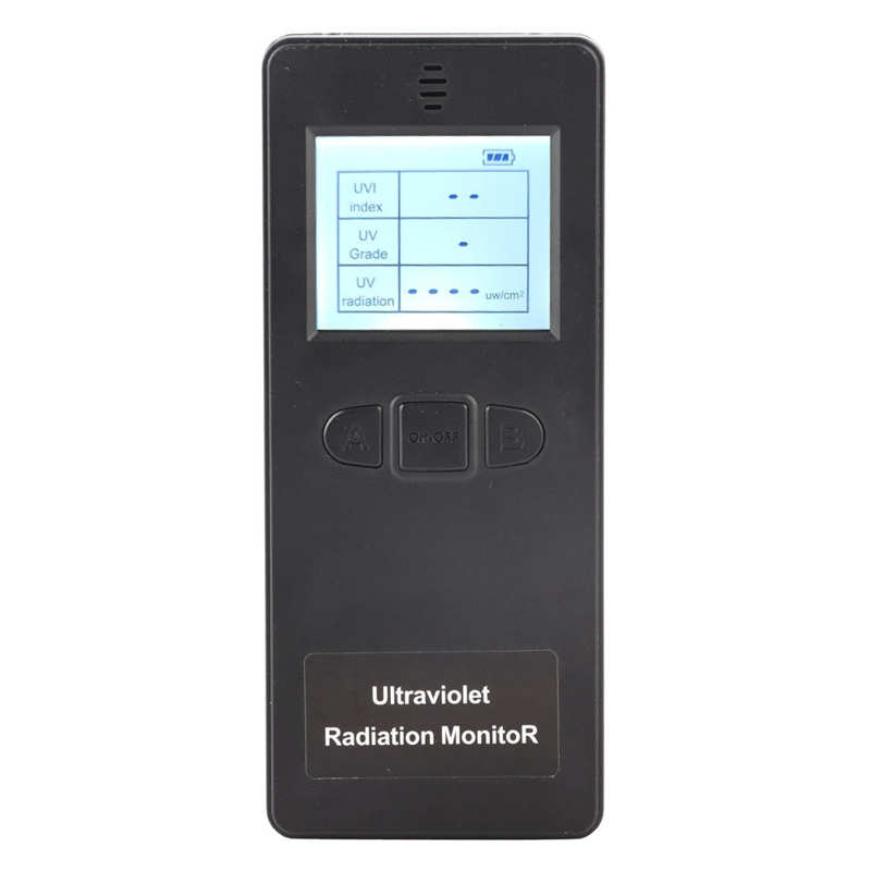 Radiation Dosimeter Digital Ultraviolet Radiation Detector UV UVI Meter Tester with Temperature Display Radiation