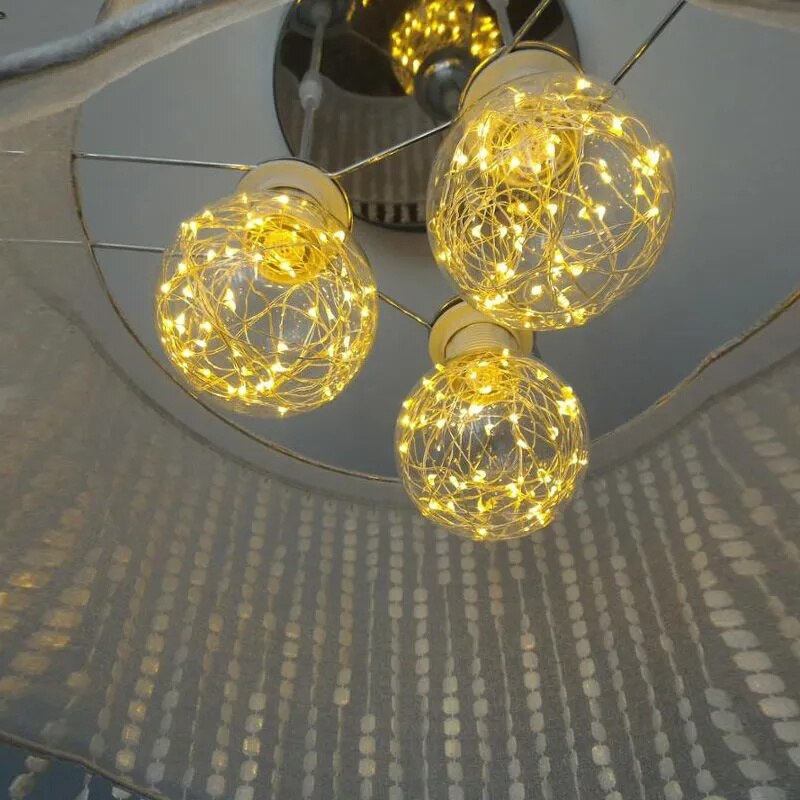 E27 220V LED Copper Wire Bulb LED Plastic Copper Wire Bulb RGB Fairy Lights Wedding Party Home Decoration Night Light