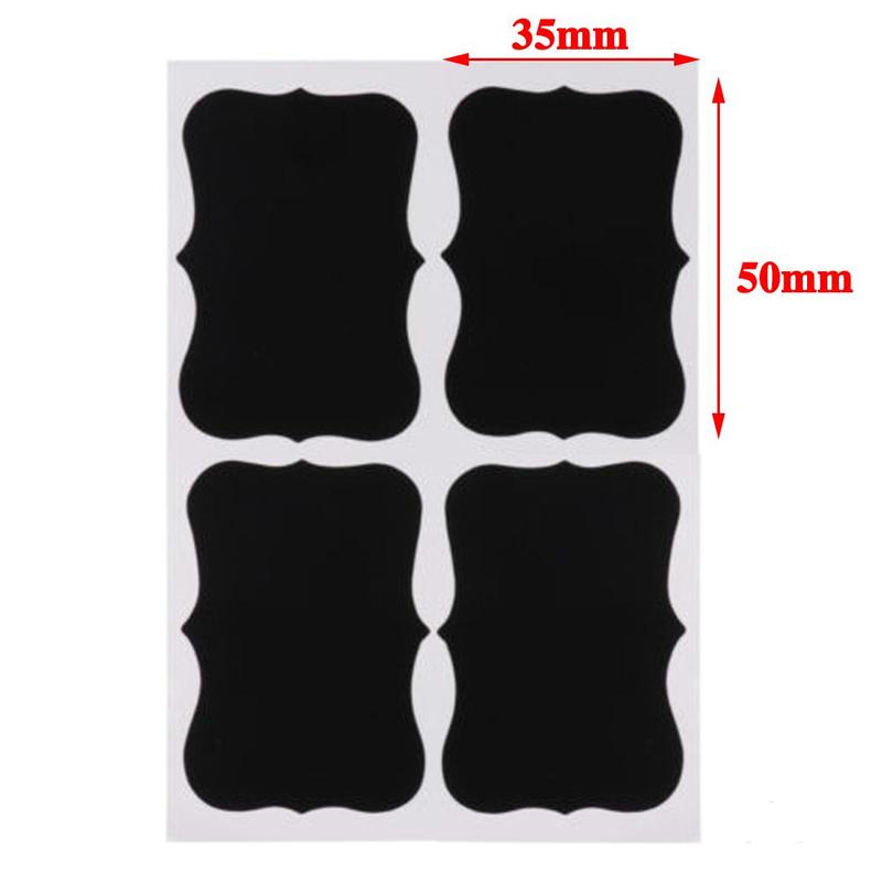 Kitchen Memo Sticker Jar Sticker Label Sticker Blackboard Sticker Glass Bottle Kitchen Classification PVC Kitchen Supplies Cooki