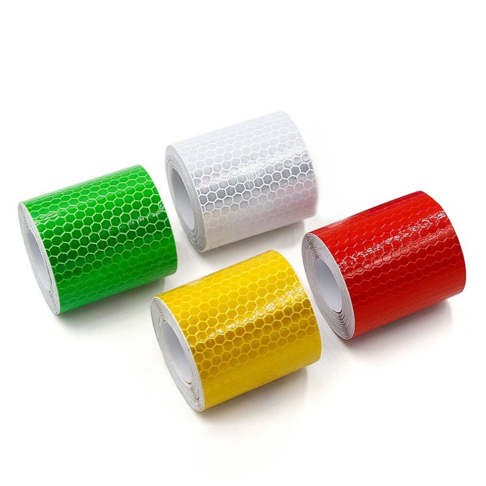 5cm X 3m Sicherheit markieren Reflektierende Band Aufkleber Auto-Styling Selbst Klebe Warnband Automobil Motorrad Reflektierende Film