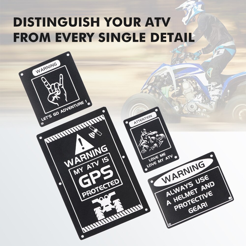 Atv fender advarsel tag plader badges decals klistermærker til yamaha yfz 450r yfz 450 yfz 450r special edition raptor 700 700r