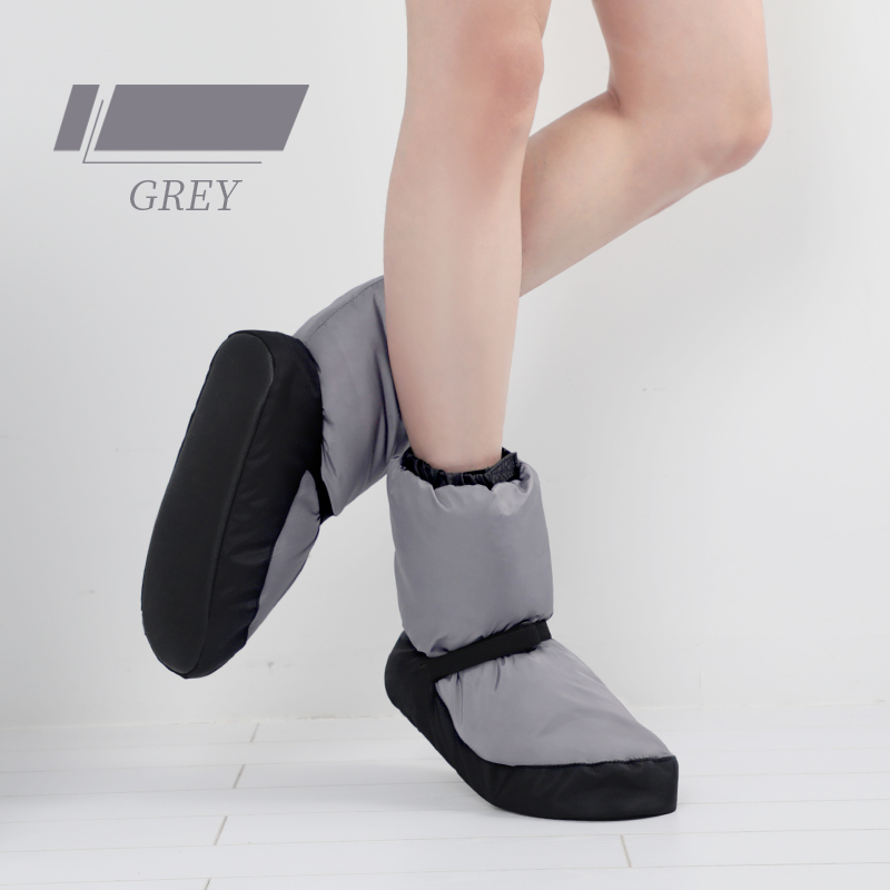 Zapatos de Ballet para mujer, botines de calentamiento, zapatos de baile nacionales, botas de baile de invierno, botas de bailarina antideslizantes cálidas, zapatos de entrenamiento: XL / Negro