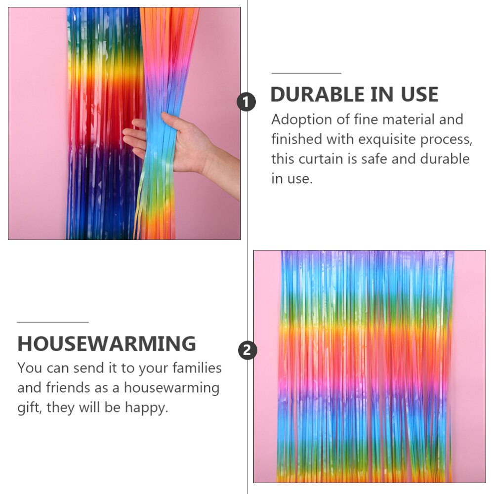 2pcs Fringe Streamers Curtain Door Window Decoration Wedding Party Supplies