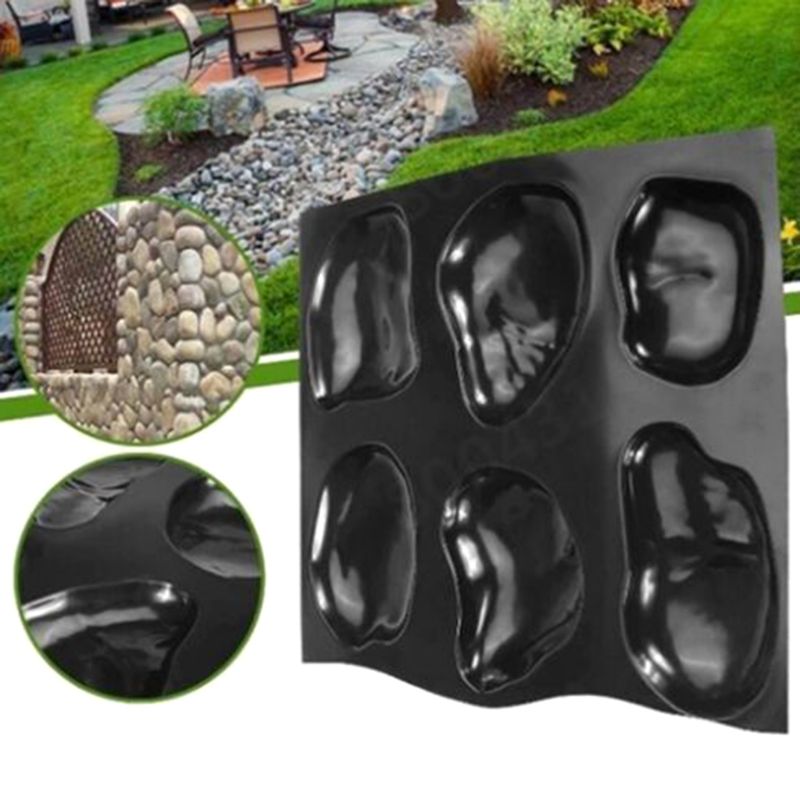Rock Brick Concrete Mold Step Stones Plaster Cobblestones Mould Garden Decor DIY