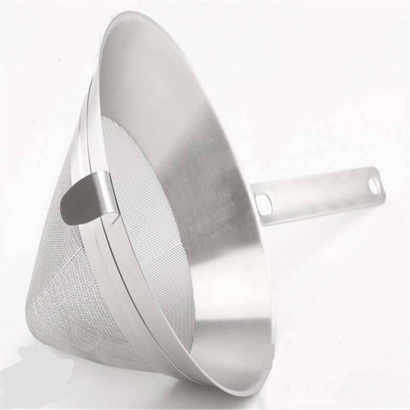 Bar Tool 304 Stainless Steel Slip Yarn Mesh big Funnel with handle Conical Filter Cone Funnel Shot coffee residue Filter Screen
