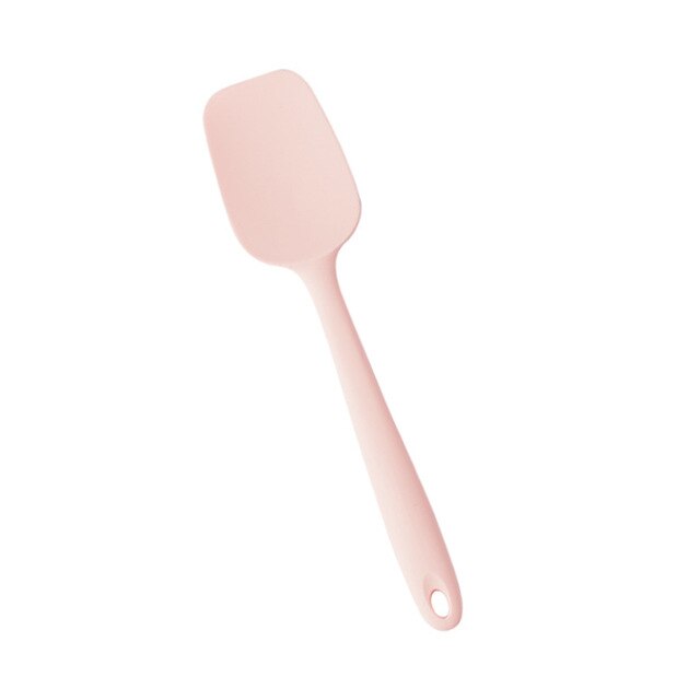 Silicone Kitchenware Cooking Utensils Kitchen Non-Stick Cookware Spatula Colander Mini Baking Tool Pink Handle Cooking: Scraper