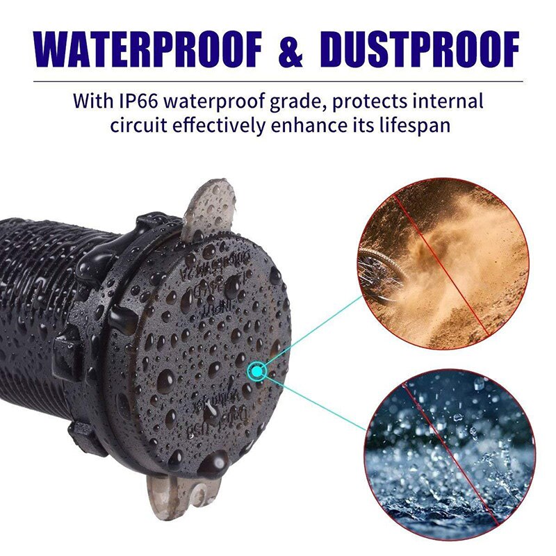 12V/24V Usb Lader Dual Usb Port 2.1A Voor Motorfiets Auto Truck Atv Boot Adapter Voeding socket Voor Telefoon Mobiele