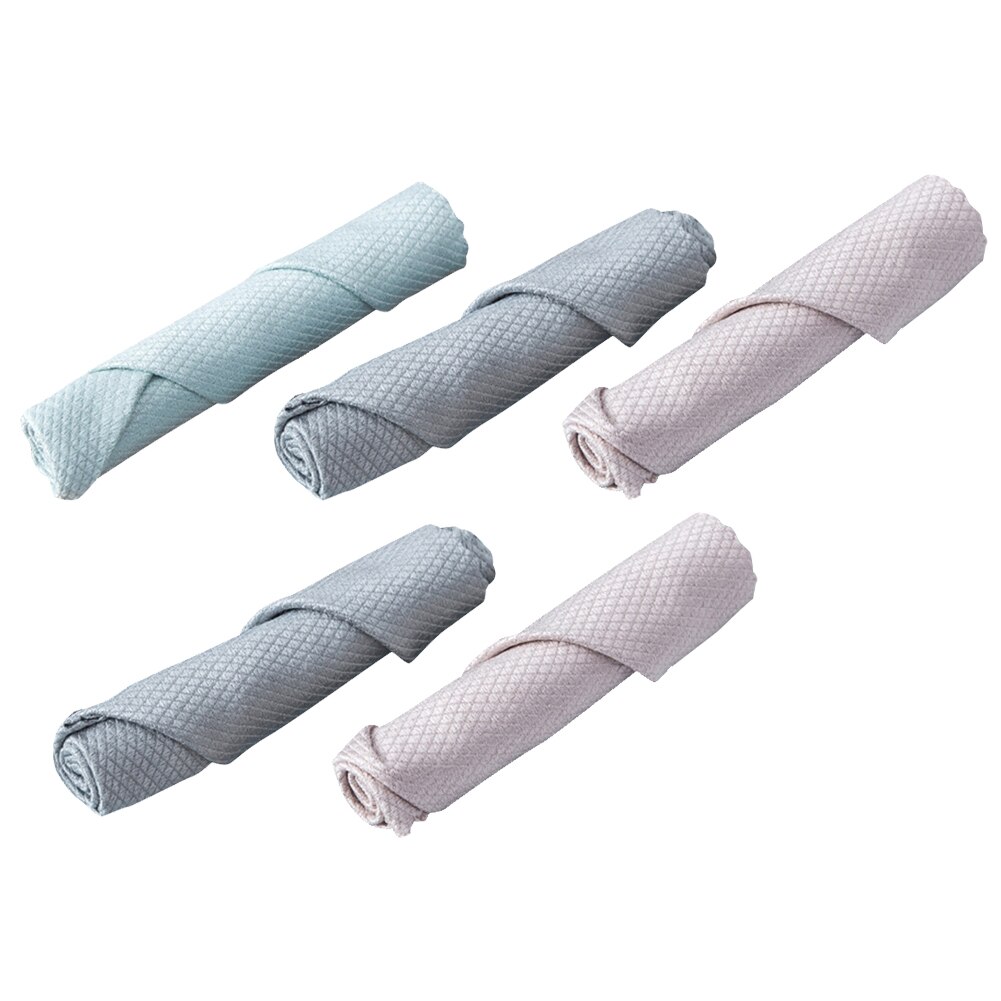 Chiffon spécial en écailles de poisson 30x40cm, pour le nettoyage du verre, pas de Traces, élimination de l'huile de cuisine, Non marquant, absorbant, serviette en peluche, 3 paquets: D6534-2A