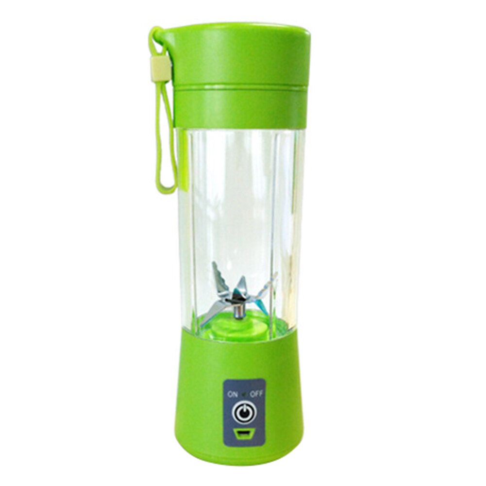 Verkoop! Aankomst 400Ml Draagbare Blender Usb Oplaadbare Fruit Groente Sap Cup Fles Mixer: green