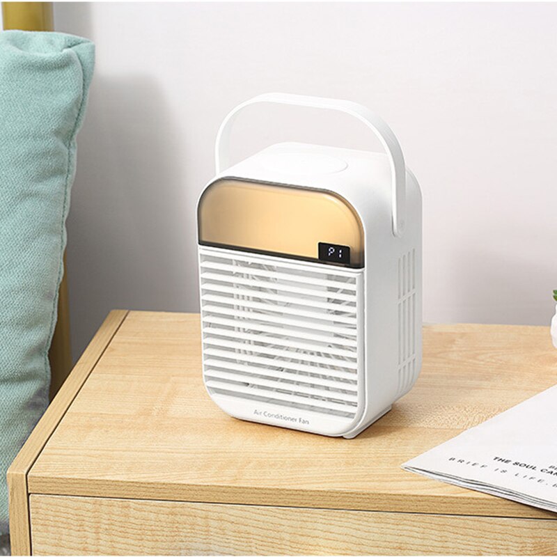 Home Appliances Air Conditioner Cooler Fan Humidifier Handheld Portable Rechargeable Cool Mist Water Diffuser Fan for Office Car