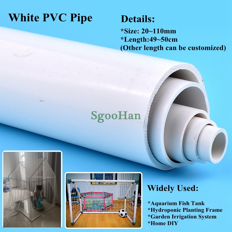 1PC OD 20/25/32mm UPVC Aquarium Fish Tank Pipe Home Garden DIY Shelf Tube Irrigation Watering Fittings 49~50cm Long