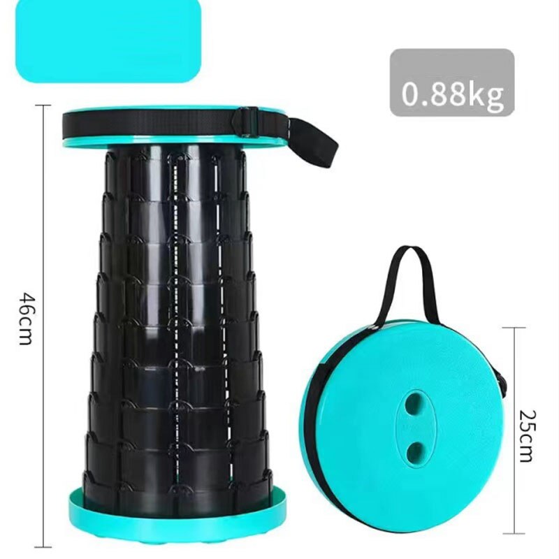 Outdoor Furniture Retractable Stool Beach Chairs Portable Stool Lounge Folding Chair Camping Stool Foldable Fishing Chair: Green