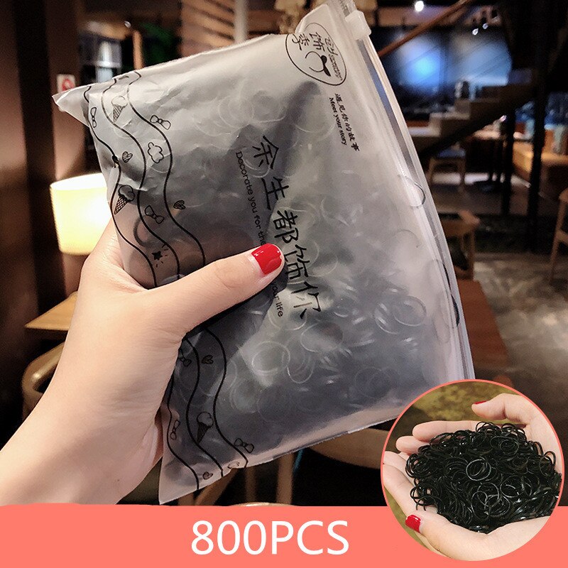 2500pcs Meisjes Elastieken Haarbanden Haar Ring Wegwerp Paardenstaart Houder Rubber Band Scrunchies Kids Gum voor Haar Accessoires: H26