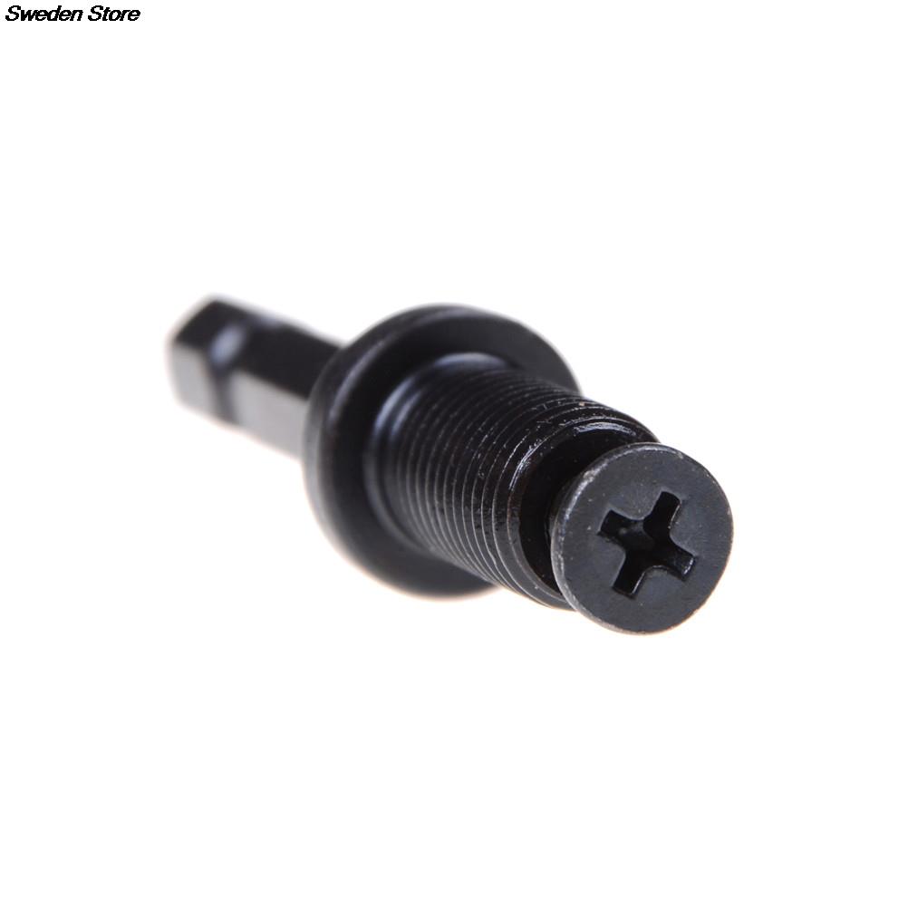 1PC 1/4 Steel Hex Shank Adapter to 3/8"-24UNF Male Thread Screw for Drill Bit Chuck