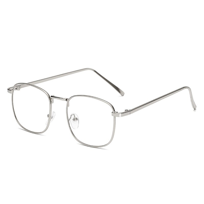 gafas con montura metálica clásicas Retro elegantes para mujer, gafas de de , gafas cuadradas Unisex transparentes: 3004-2