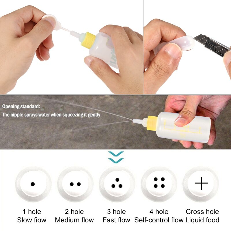 Puppy Nursing Bottle Kit Dog Cat Puppy Milk Feeding Bottle With 4 Replacement Nipples Milk Feeder Care Set And Nipple Brush