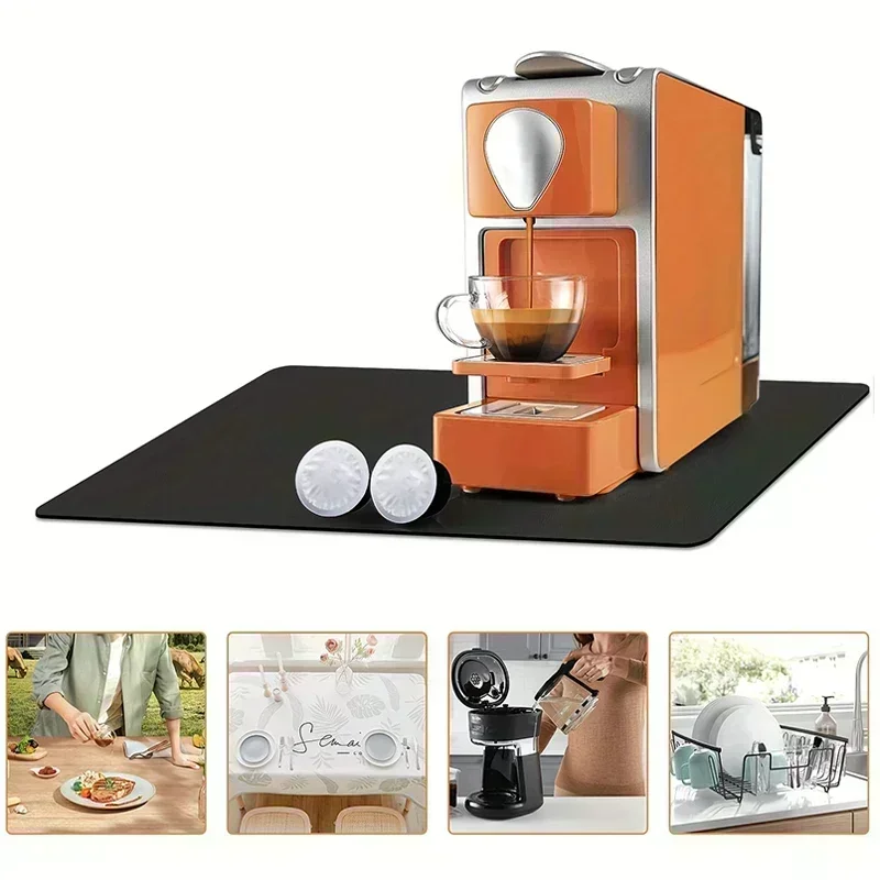Vintage Franse stijl bedrukte koffiemachine mat aanrecht snelle wateropname gebruiksvoorwerp droogmat desktop drainagemat
