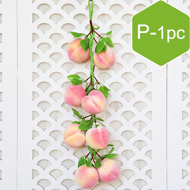 Artificial Vegetables Fruit String Simulation Food Decoration Plastic Foam Display Supplies Photography Props Kitchen Decor: P