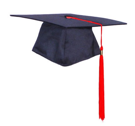 Gorro de graduación mate con borla ajustable para adulto, Unisex, para fotografía, escuela secundaria, universidad, color negro,: Rojo