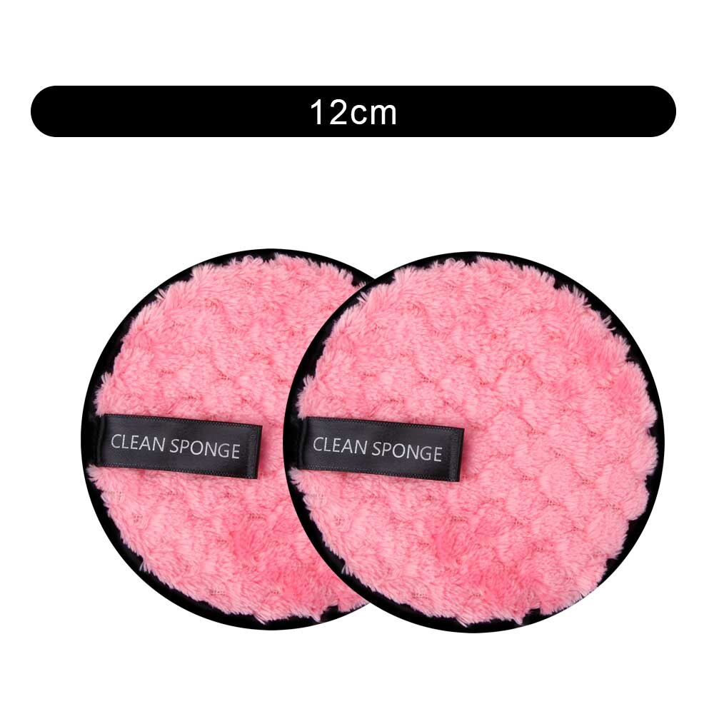 1/2pcs Reusable Makeup Remover Towel Washable Cotton Pads Forever Skin Cleansing Reusable Make-up Disc Face Cosmetics Makeup: 2pcs pink
