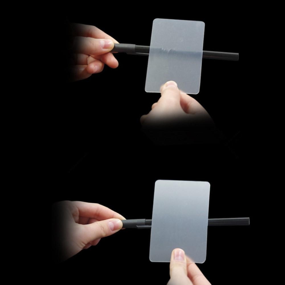 2Pcs Lubors Lens Gimmick Card with Pen Magic Stage Illusions Props