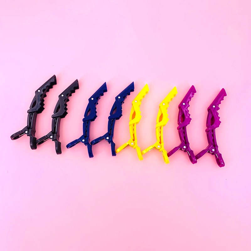 6 Stks/partij Plastic Haar Clip Kappers Klemmen Klauw Haar Sectie Clips Grip Snijden Barbers Voor Salon Hair Styling Accessoires