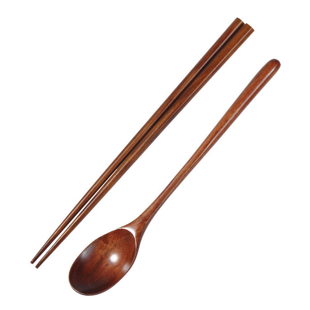 Chinese Chopsticks Portable Wooden Cutlery Sets Wooden Chopsticks And Spoons Travel Suit: Default Title