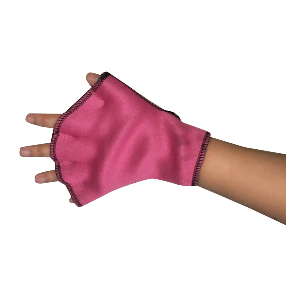 2Stck Schwimmen Handschuhe Aquatische Wasser Aqua Schwimmhäuten Neopren Ausbildung Surfen Handschuhe freundlicher Erwachsene Hand Paddel Flossen Handschuhe: Rose rot / M