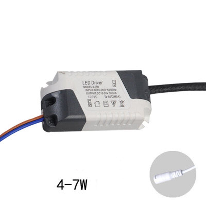 Ac dc transformer led driver strømforsyning 3w/4-7w/8-12w/12-18w/18-24w 280ma leds høj ydeevne og simpel installation: 4-7w