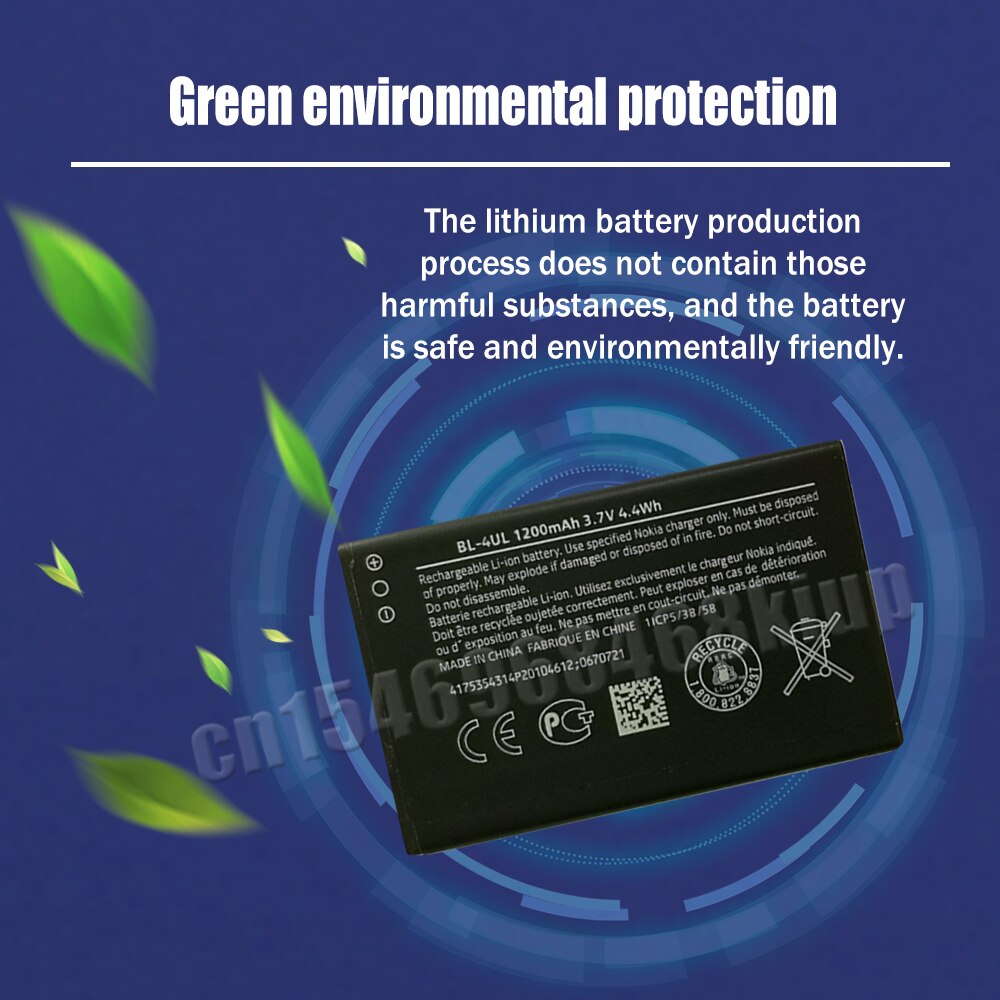 Bl -4ul bl4ul bl 4ul 1200 mah erstatnings lithium mobiltelefon batteri til nokia 225 230 330 220 rm-1172 rm-1011 rm-1012 rm-1126