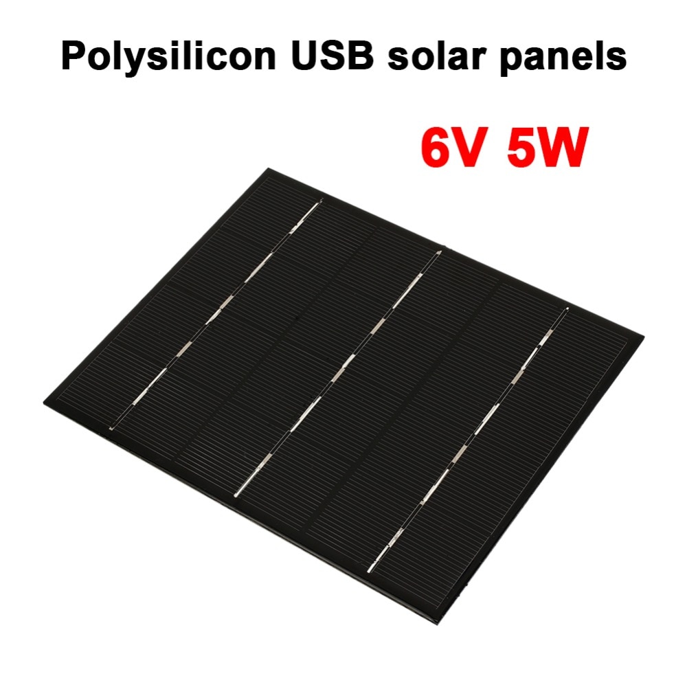 Portable Solar Generator Snelle Oplader 5 W 6 V USB Zonnepaneel Klimmen Zonnelader Pane Telefoon Oplader