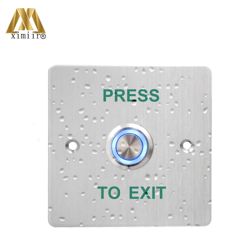 Exit Button For Access Control E06 Exit Switch With Led Light IP68 Waterproof Door Release Access Control Push Button