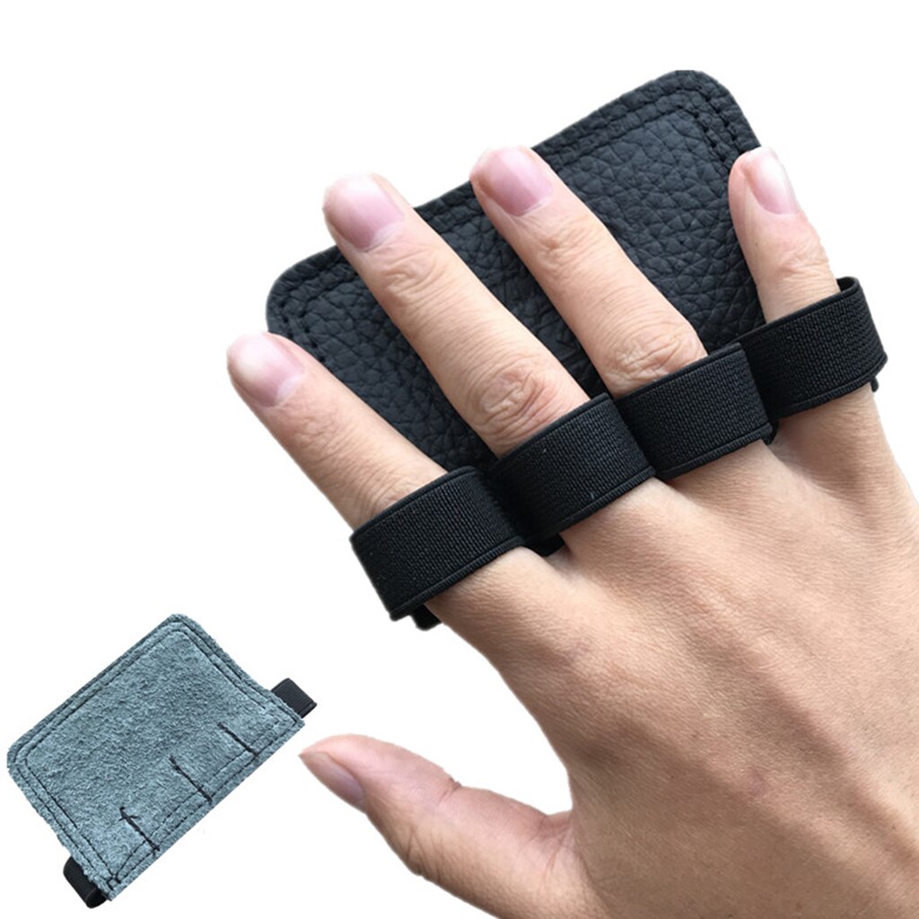 Leather Weight Lifting Palm Grips Strength Training Gym Hand 4 Finger Gloves Workout Fitness Glove Palm Protection for Women Men