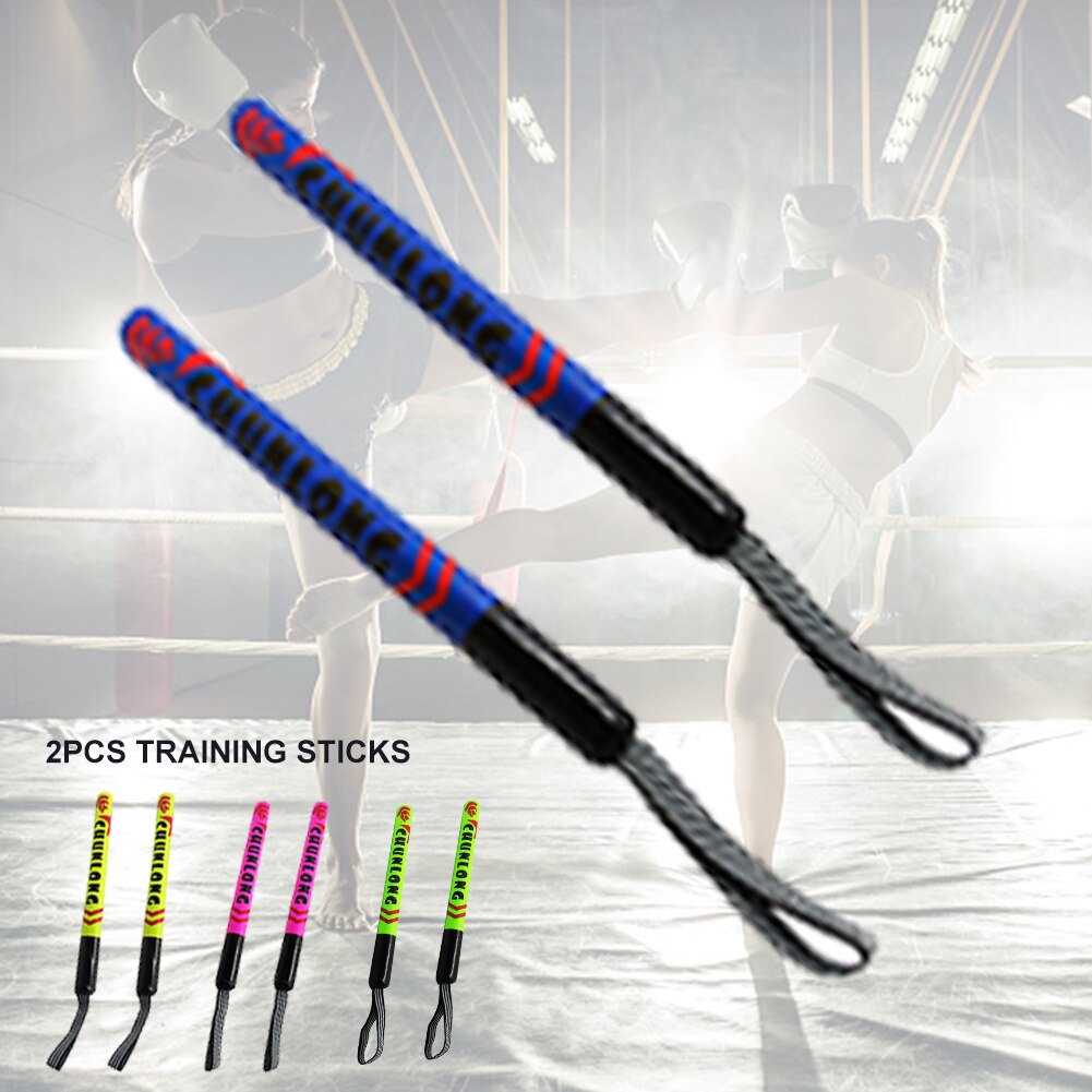2pcs Speed Reaction Tool Muay Thai Fighting Punching Pads Training Sticks PU Leather Flexibility Target Boxing Agility Grappling