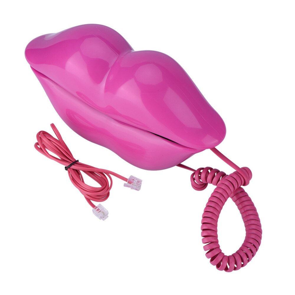 wx-3016 Funny Rose Red Lip kiss Telephone Wire Landline Phone Home Decoration